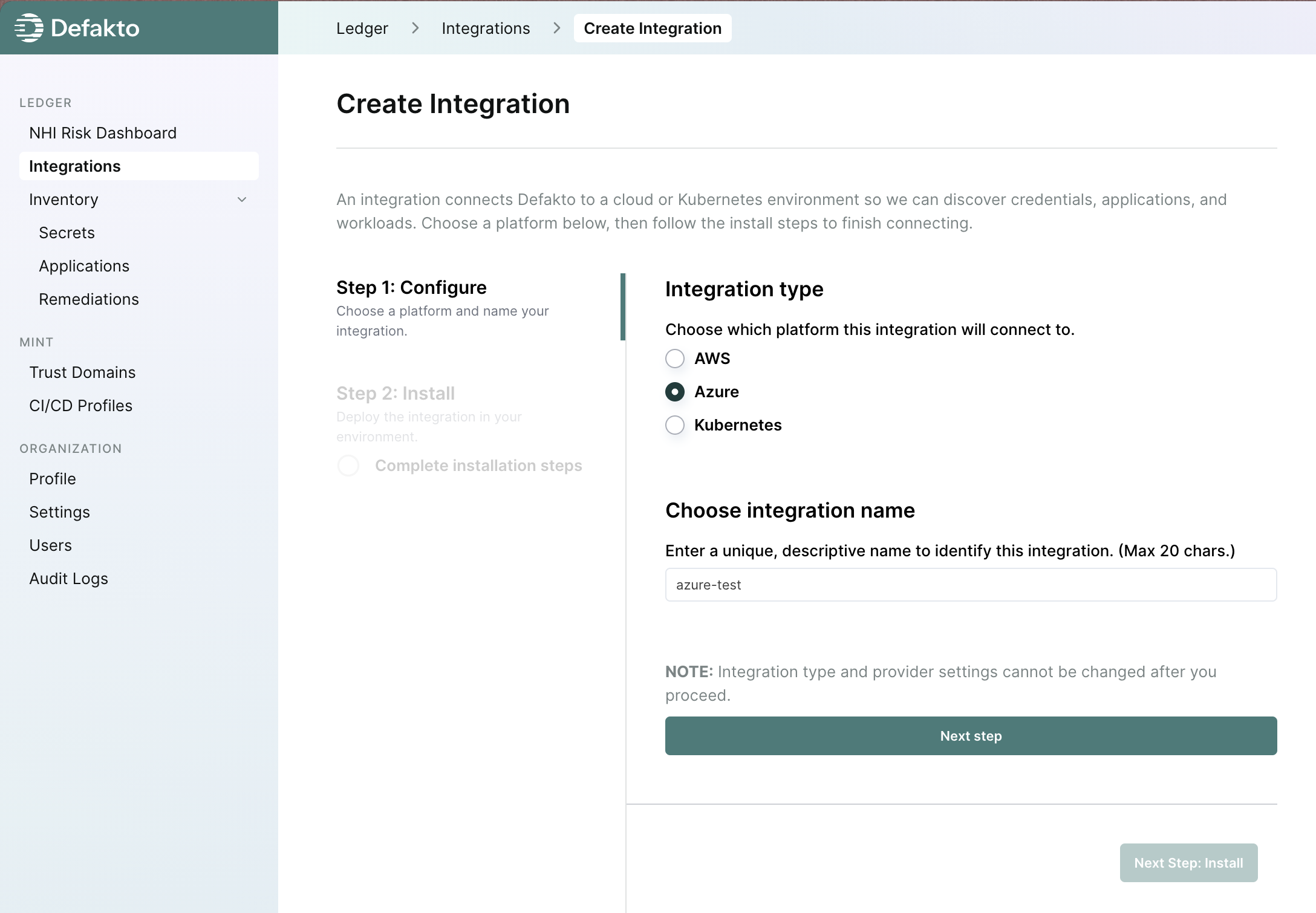 Ledger Entra/Azure Integration Provisioning